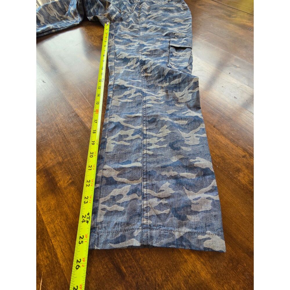 Wild Honey Blue Camo Cargo Pants Medium Y2K Utility Wide Leg Streetwear - Picture 7 of 8